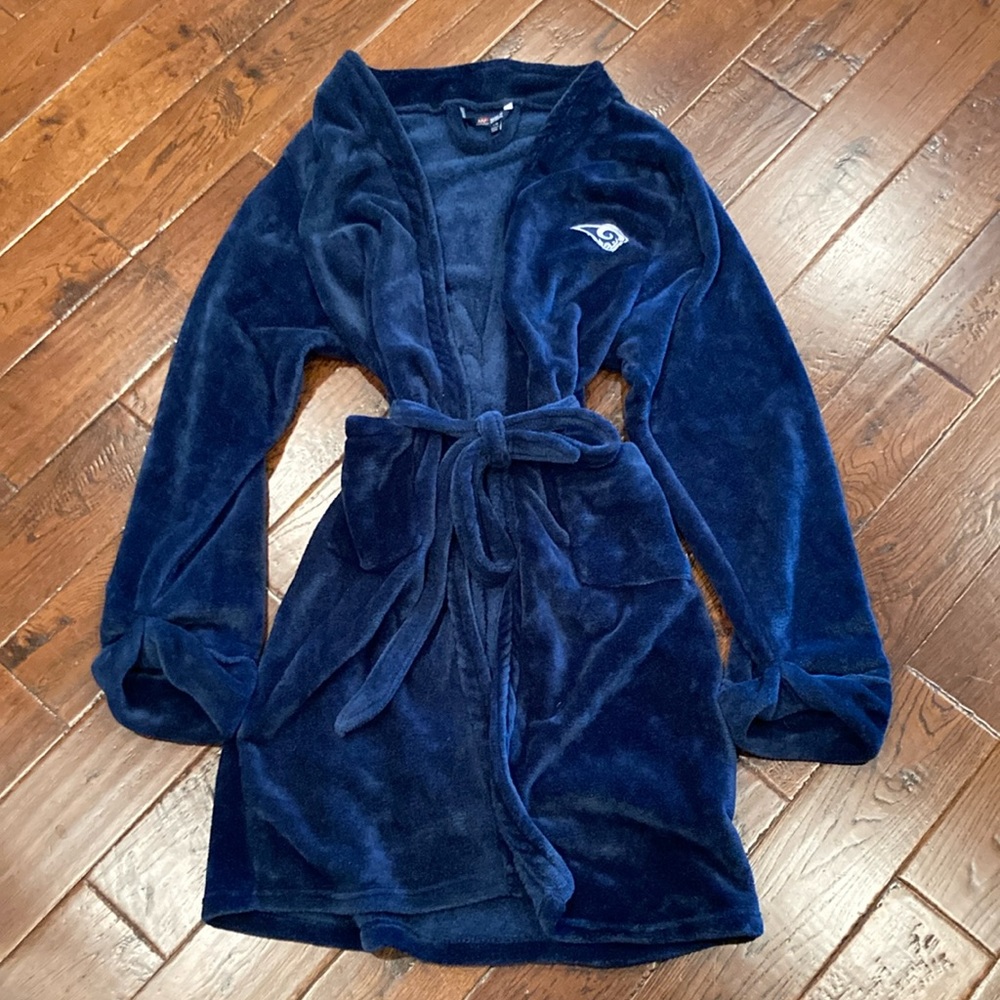 Northwest NFL Los Angeles Rams Blue Bath Robe Size L/XL USED